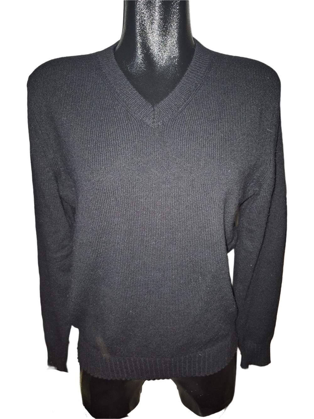 Banana Republic Men's Black Classic Merino Wool V-Neck Light Knit Sweater Size S